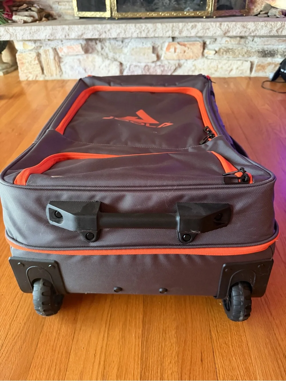 JOOLA Gray Backpack with Orange Accents